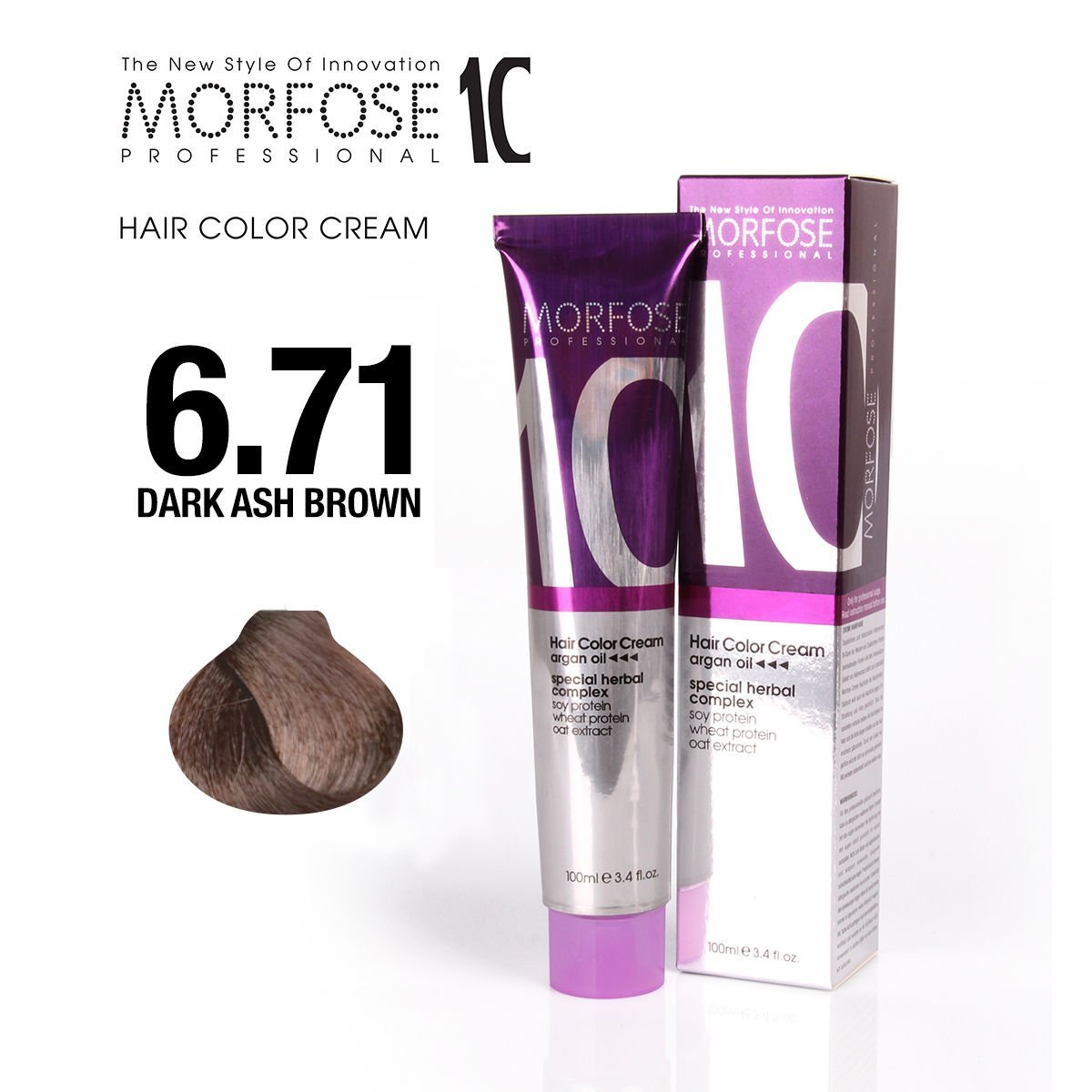 MORFOSE 10 SAÇ BOYASI 6.71- KOYU KÜLLÜ KAHVE 100 ML