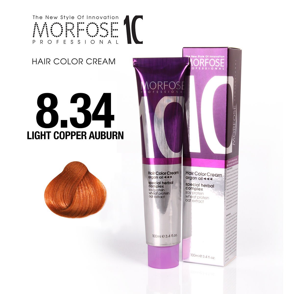 MORFOSE 10 SAÇ BOYASI 8.34- AÇIK BAKIR KUMRAL 100 ML