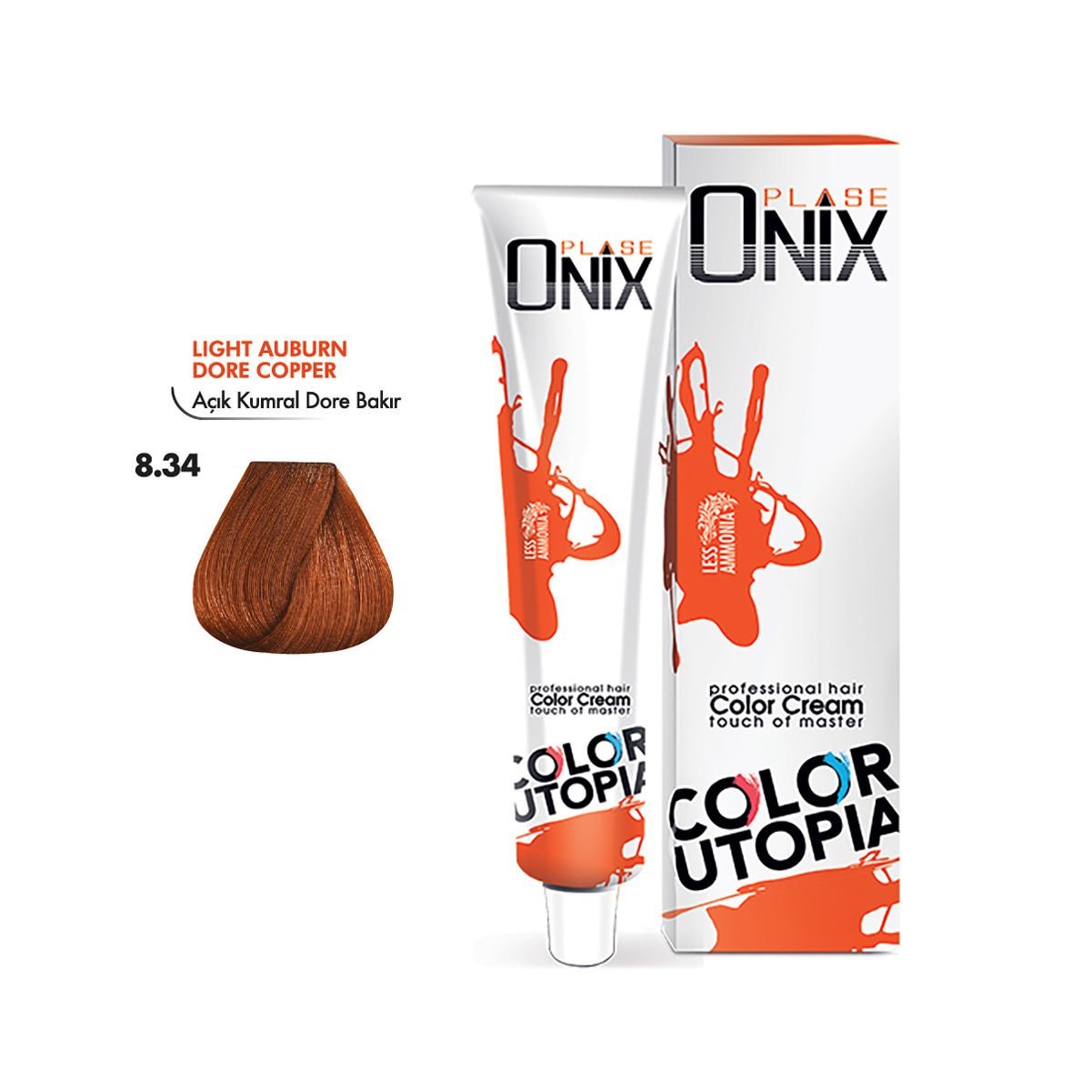 ONIX SAÇ BOYASI 8.34- AÇIK KUMRAL DORE BAKIR 60 ML