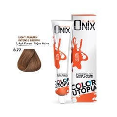 ONIX SAÇ BOYASI 8.77- AÇIK KUMRAL YOĞUN KAHVE 8.77 60 ML