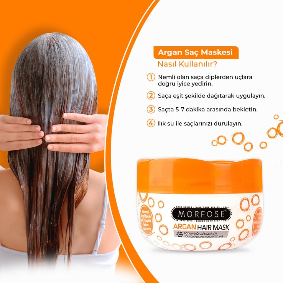 MORFOSE SAÇ MASKESİ ARGAN 500 ML